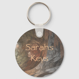 Autumn Fractal Swirl Key Ring
