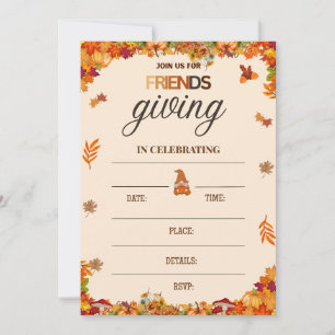 Autumn Friendsgiving Invitation Card