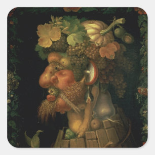 Autumn, from a series depicting the four square sticker