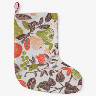 Autumn fruit decorative tile design. small christmas stocking