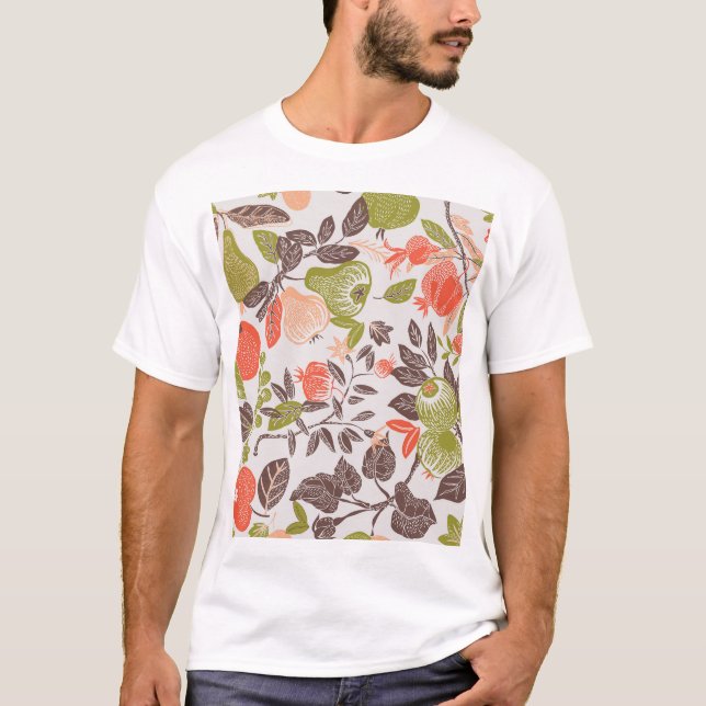 Autumn fruit decorative tile design. T-Shirt (Front)