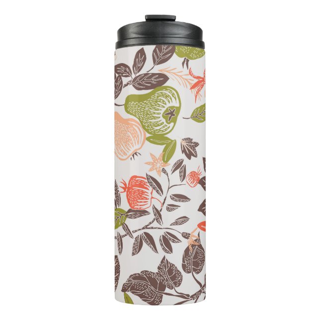 Autumn fruit decorative tile design. thermal tumbler (Front)