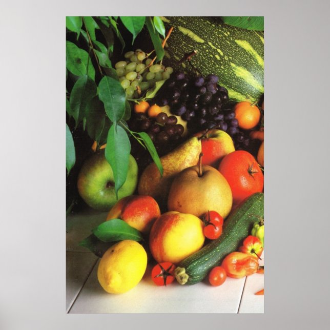 Autumn fruits and vegetables poster (Front)