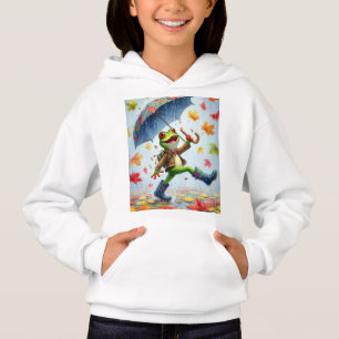 Autumn Funny T-shirt Frog in the rain