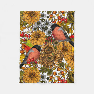 Autumn garden 1 fleece blanket