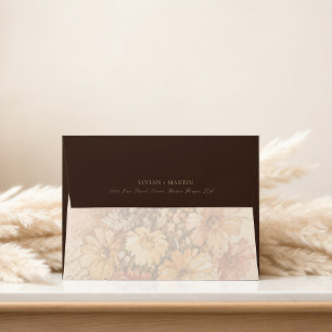 Autumn Garden in Bloom Wedding Envelope