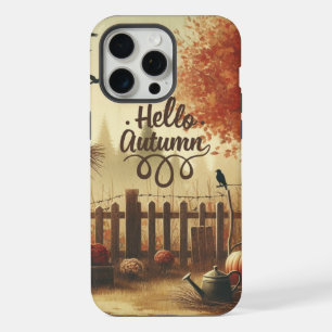Autumn garden & scarecrow iPhone 15 pro max case