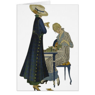 Autumn Garden Tea Party Vintage Art