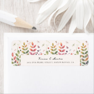 Autumn Garden With Dragonflies Wedding Address