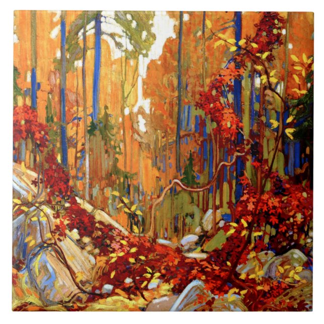 Autumn Garland, fine art by Tom Thomson,  Tile (Front)