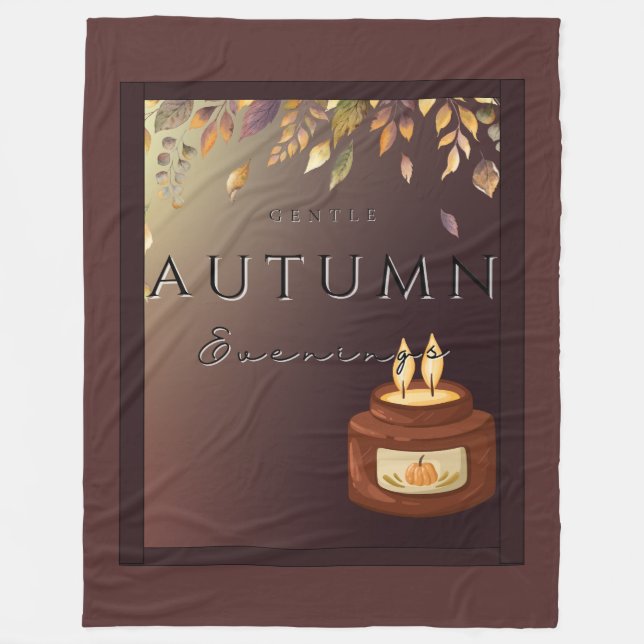 Autumn Gentle Evenings Fleece Blanket – Cosy Fall (Front)