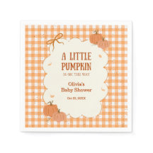 Autumn Gingham A Little Pumpkin Baby Shower