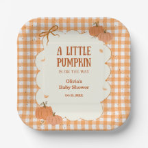Autumn Gingham A Little Pumpkin Baby Shower