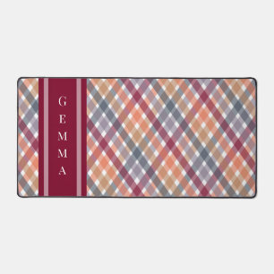 Autumn Gingham Desk Mat