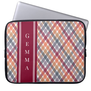 Autumn Gingham Laptop Sleeve