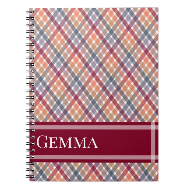 Autumn Gingham Notebook (Front)