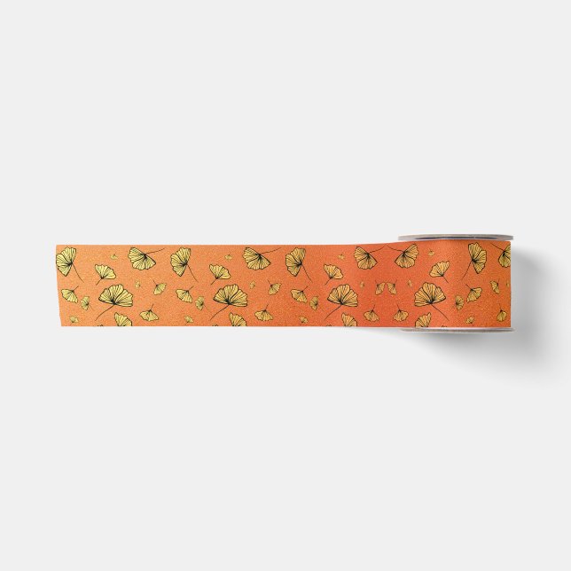 autumn ginkgo satin ribbon (Front)