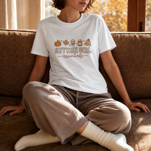 Autumn Girl Essentials, Cute Fall Pumpkin T-Shirt