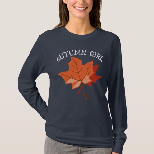 AUTUMN GIRL T-SHIRTS SWEATSHIRTS  (Front)