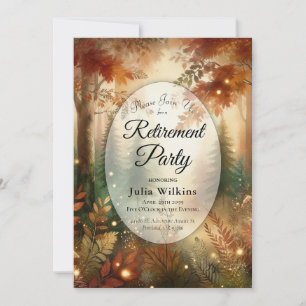 Autumn Glow Enchanted Forest Retirement Party  Invitation