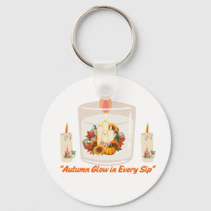 “Autumn Glow in Every Sip – Cozy Fall Coffee Mug” Key Ring