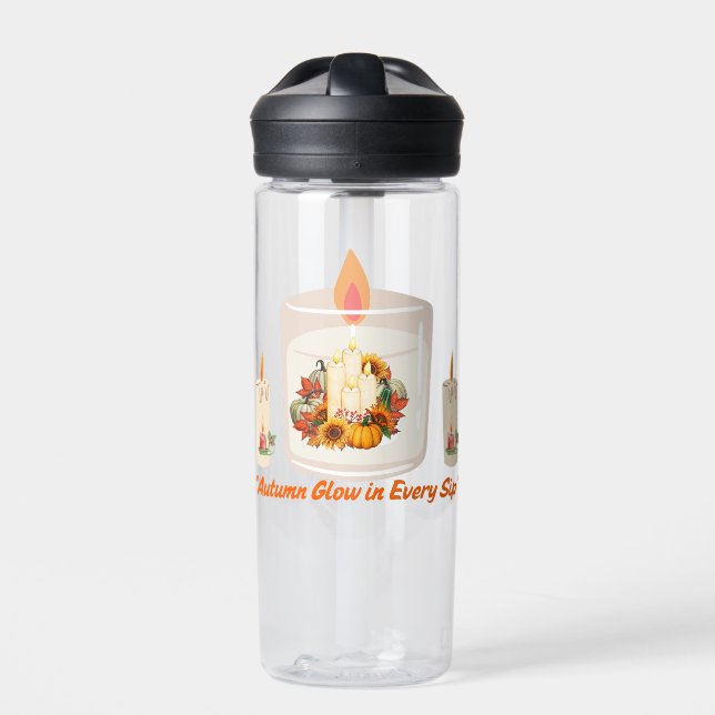 “Autumn Glow in Every Sip Water Bottle (Front)