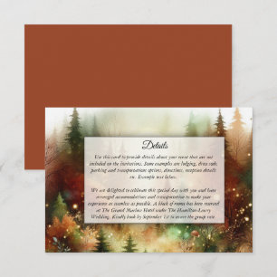 Autumn Glow in the Enchanted Forest Wedding Enclosure Card