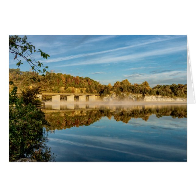 Autumn Glow Lake Springfield Greeting Card (Front Horizontal)