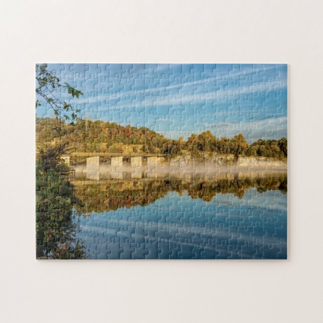 Autumn Glow Lake Springfield Jigsaw Puzzle (Horizontal)
