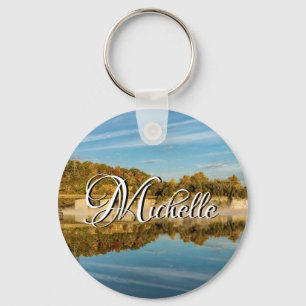 Autumn Glow Lake Springfield Keychain