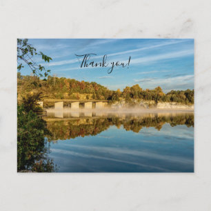 Autumn Glow Lake Springfield Thank You Postcard