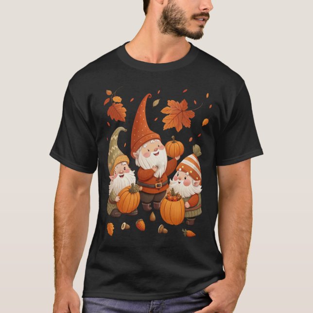 Autumn Gnome Gathering  T-Shirt (Front)