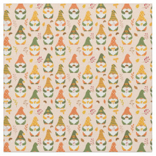 Autumn Gnomes in the Forest Pattern Fabric