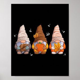 Autumn Gnomes Thanksgiving Gnomes With Pumpkin Lea Poster