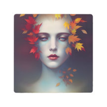 Autumn Goddess Metal Wall Art