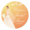 Autumn Gold Bride Bridal Shower Sticker