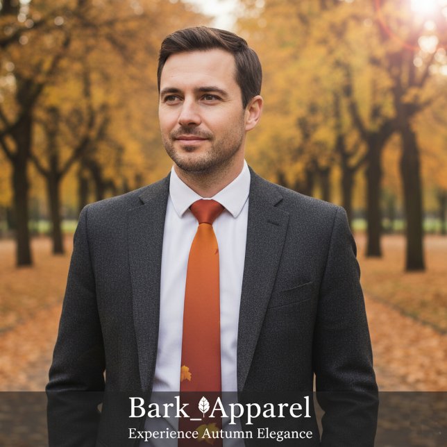 Autumn Gold Foil Leaves Pattern Tie (Creator Uploaded)