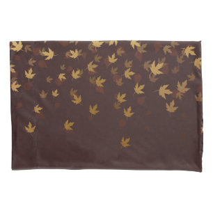 Autumn Gold Leaves Pattern Pillowcase
