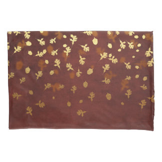 Autumn Gold Leaves Pattern Pillowcase