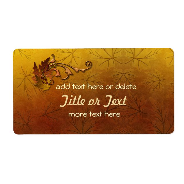 Autumn Gold Leaves Wedding (Front)