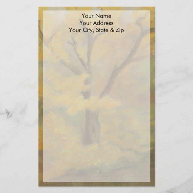 Autumn Gold Stationery (Front)