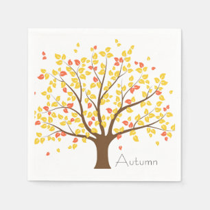 Autumn Gold Tree Napkin