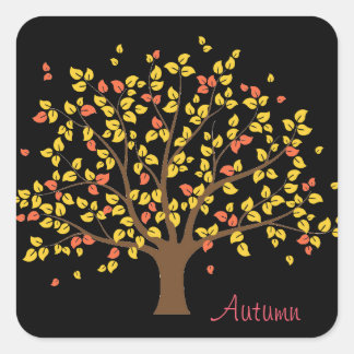 Autumn Gold Tree Sticker
