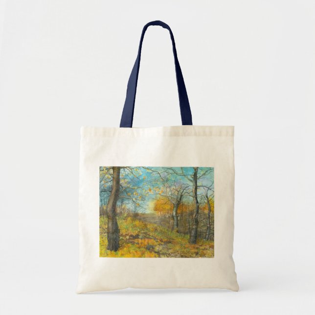 Autumn golden in an oak grove tote bag (Front)