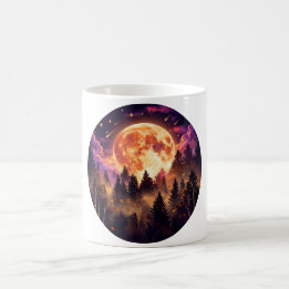 Autumn Golden Moon Forest Coffee Mug