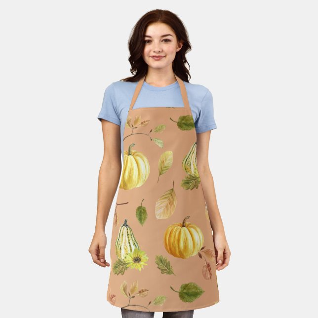 Autumn Gourds  Apron (Worn)