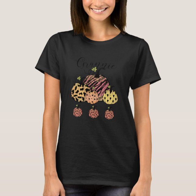 Autumn Grannie Pumpkin Patch Thanksgiving T-Shirt (Front)