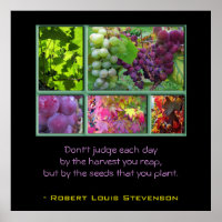 Autumn Grape Collage with Quote