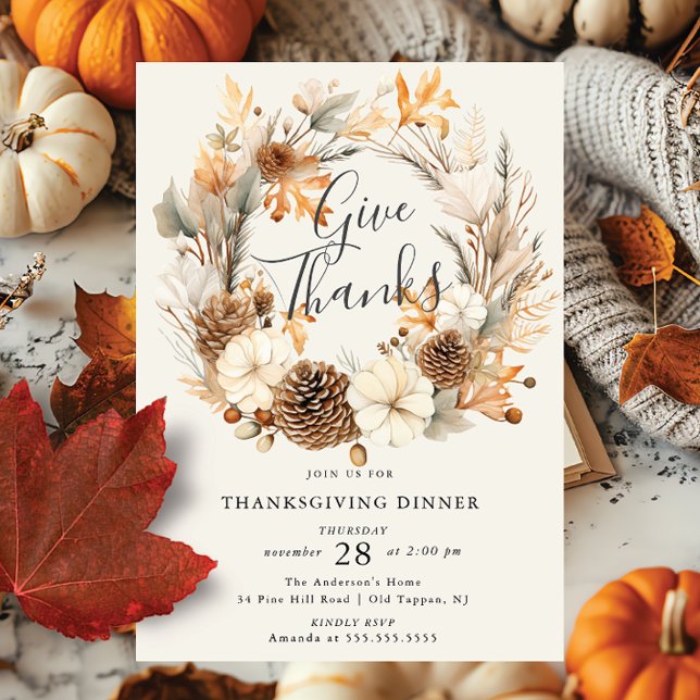 Autumn Gratitude Thanksgiving Invitation (Creator Uploaded)