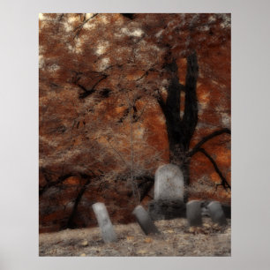 Autumn Graveyard Poster